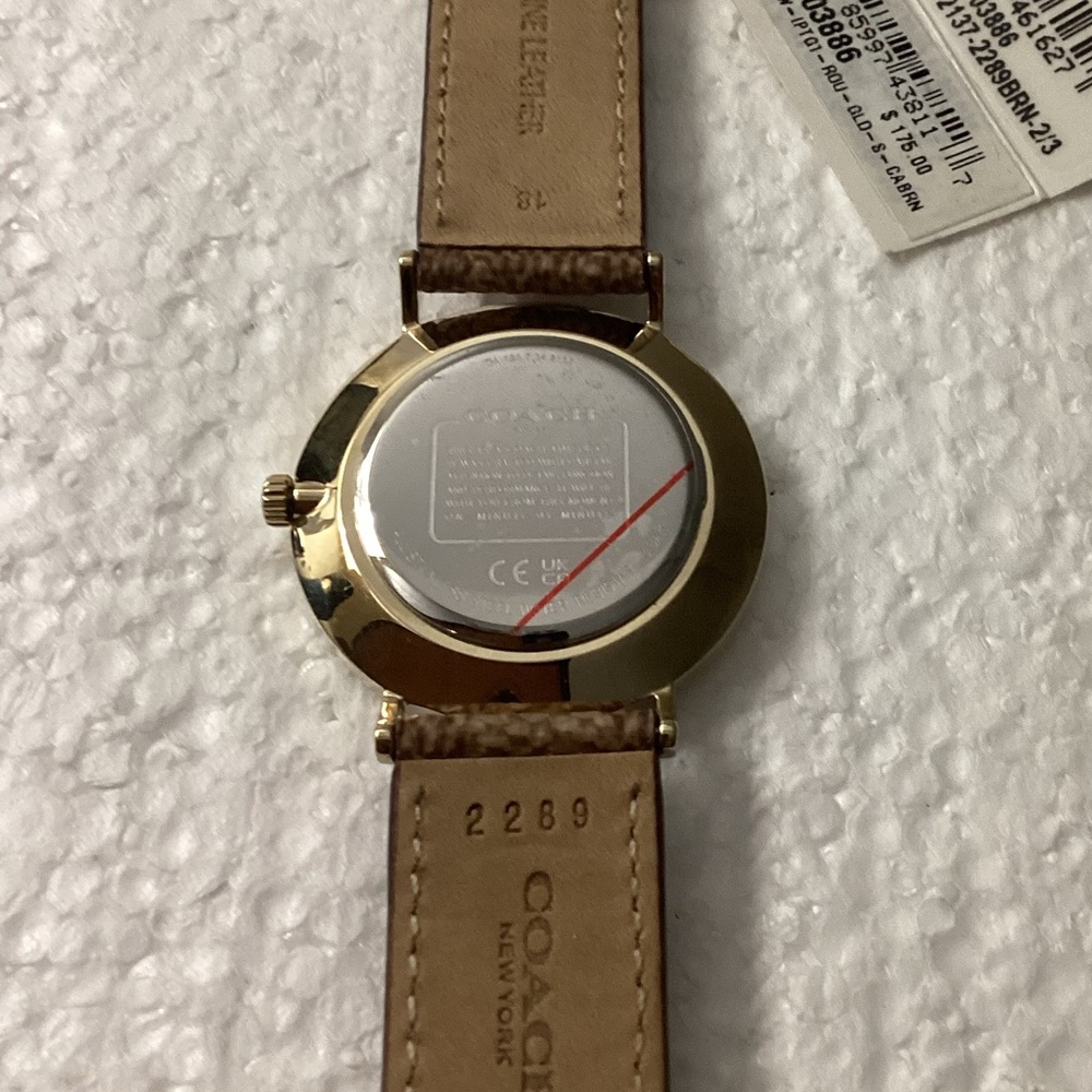 Coach Gold Watch with Red Heart Details - Picture 6 of 10